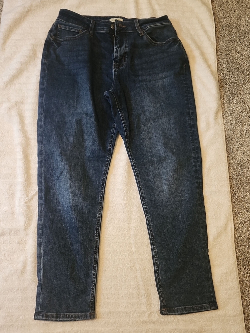 Dark Blue Classic Straight Jeans